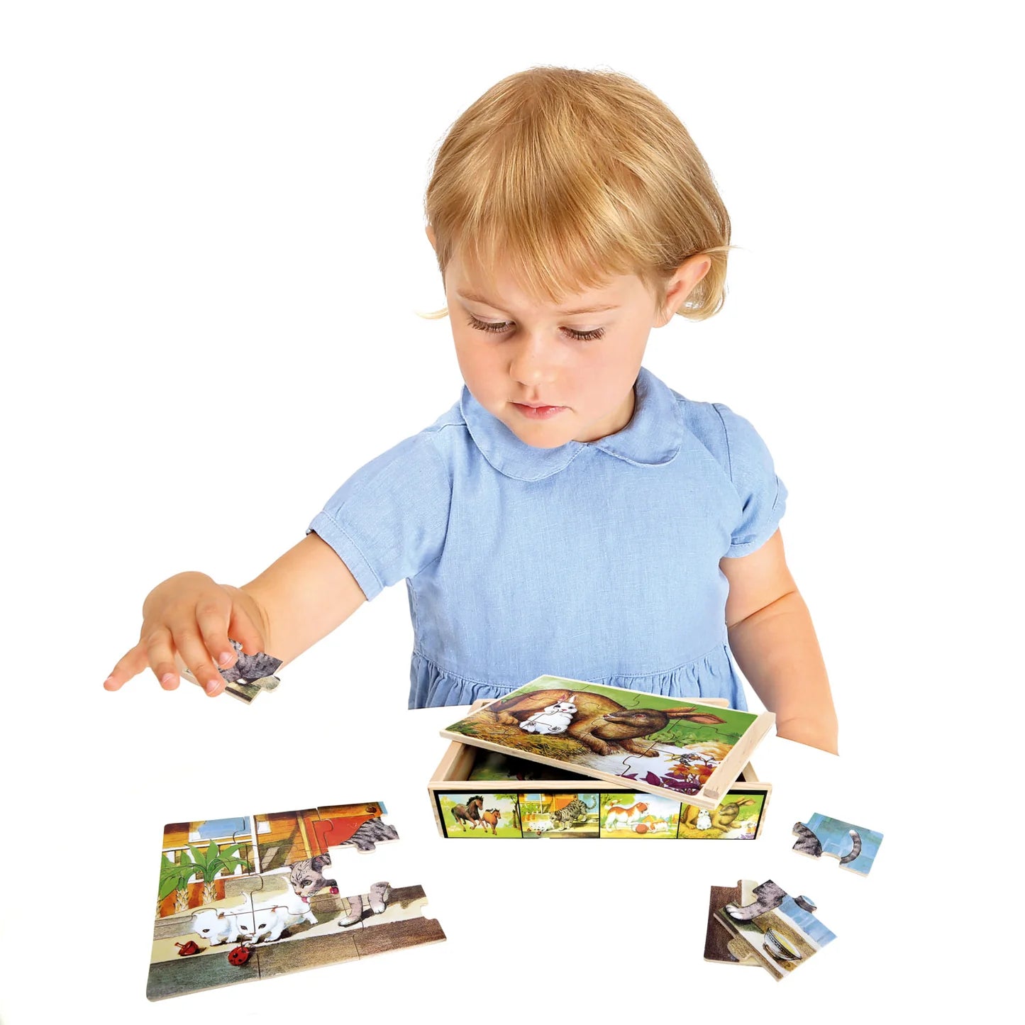 Wooden Animal Puzzle Set, 3+