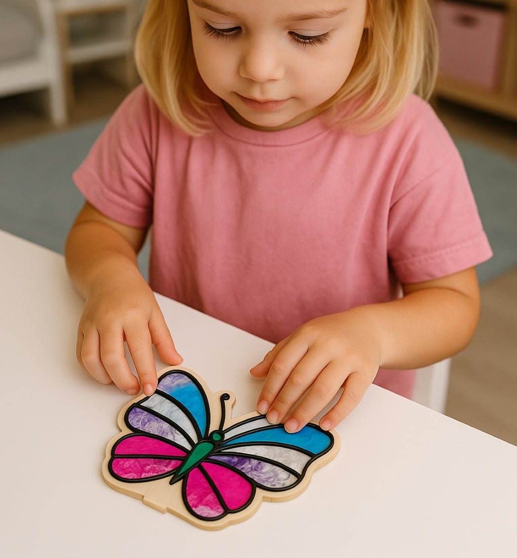Splat Planet creative modelling clay set with wooden Butterflies