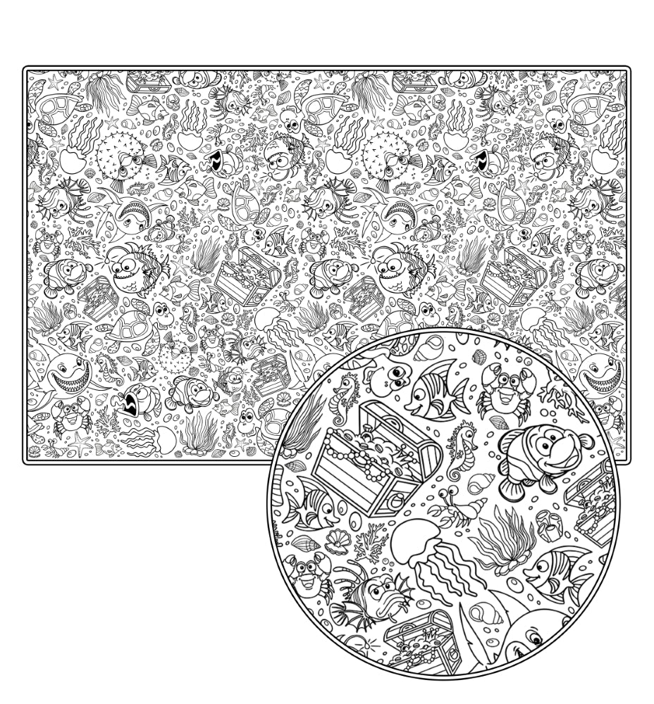 Splat Planet Colouring Tablecloth, Sea