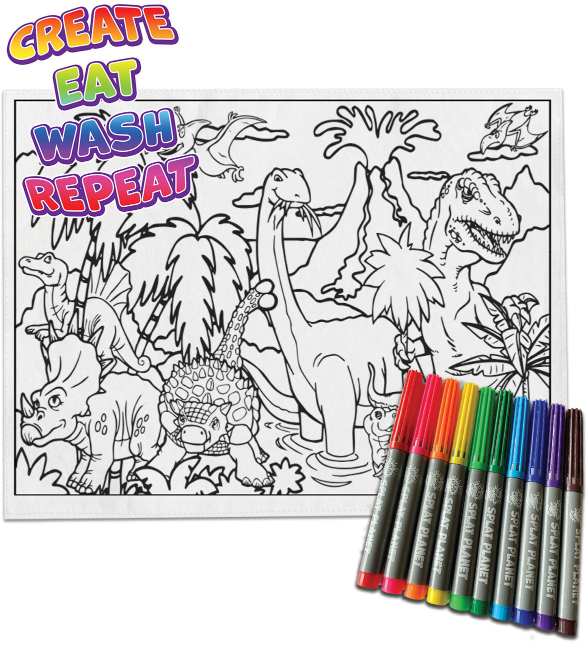 Colouring mat DINOSAURS