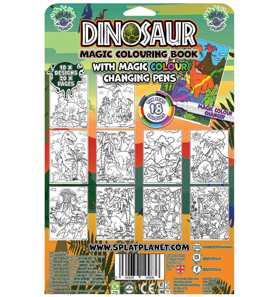 Splat Planet magiška spalvinimo knygelė DINOZAURAI