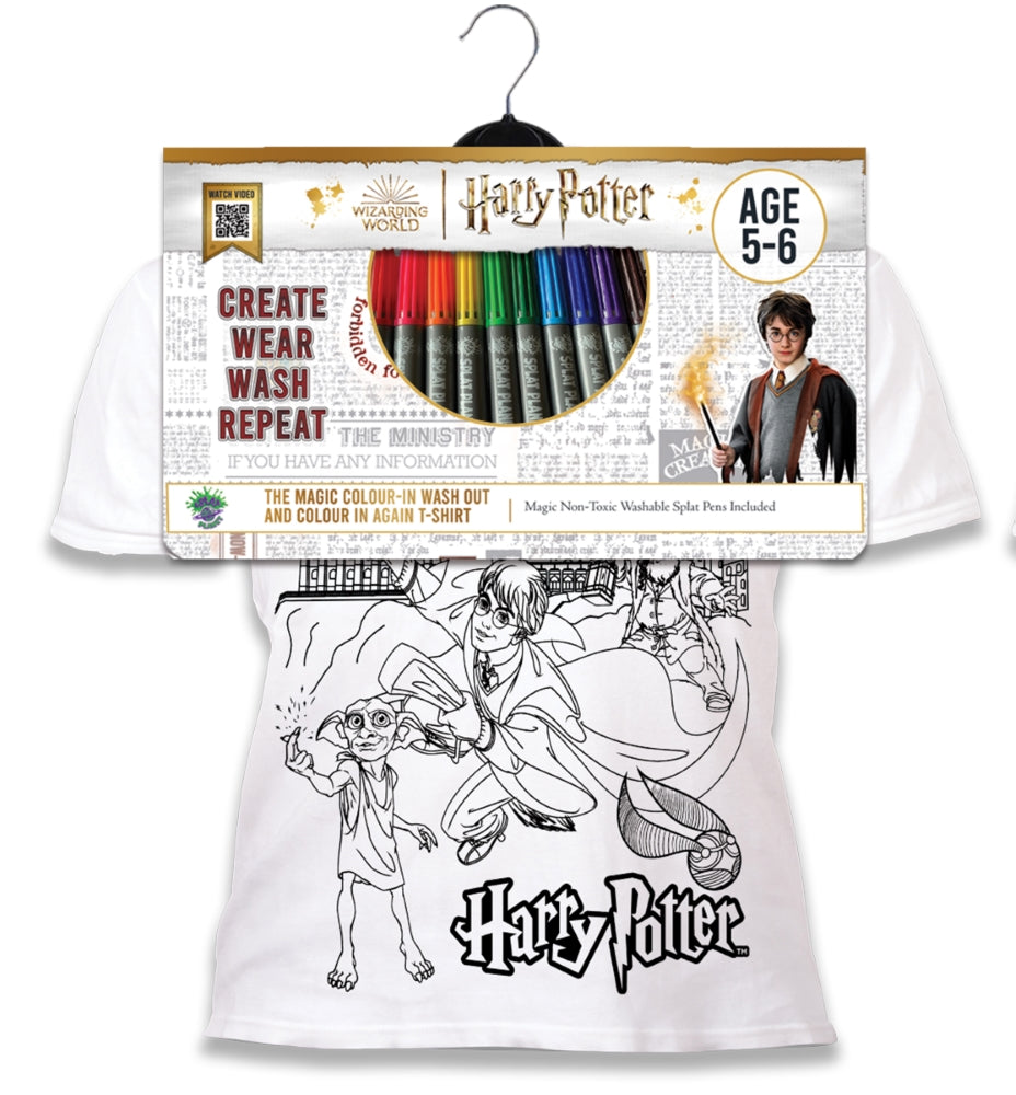 Splat Planet T-shirt with felt-tip pens Harry Potter