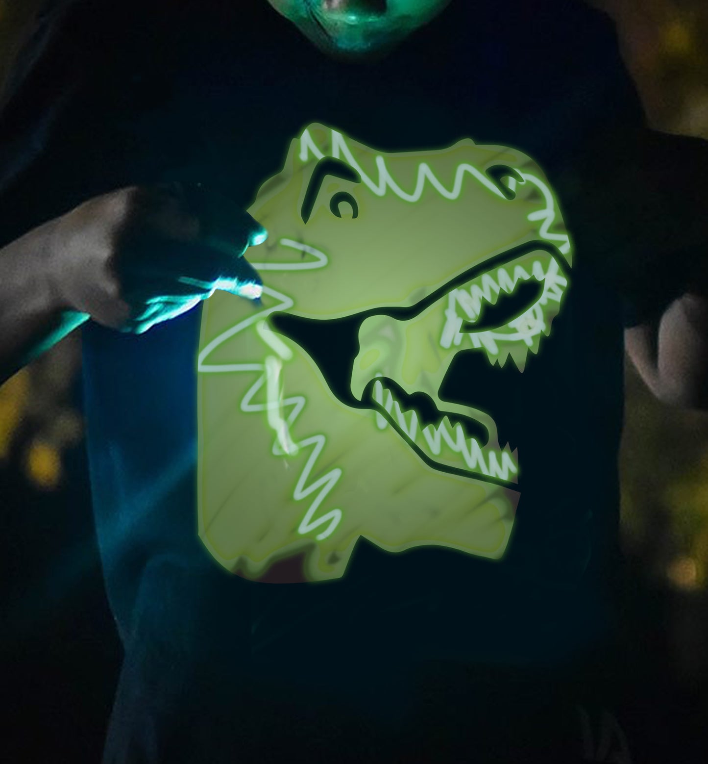 Splat Planet Glow-in-the-Dark T-Shirt, Dinosaur