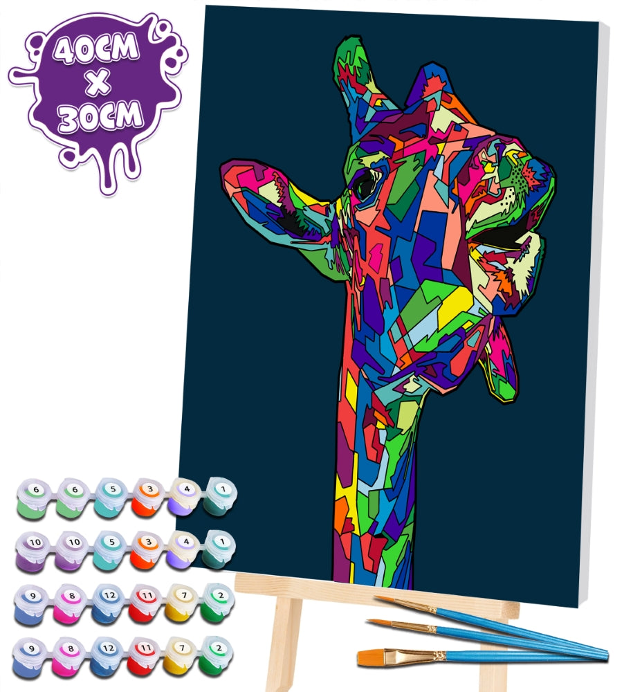 Splat Planet Paint by Numbers, GIRAFFE 30x40 cm