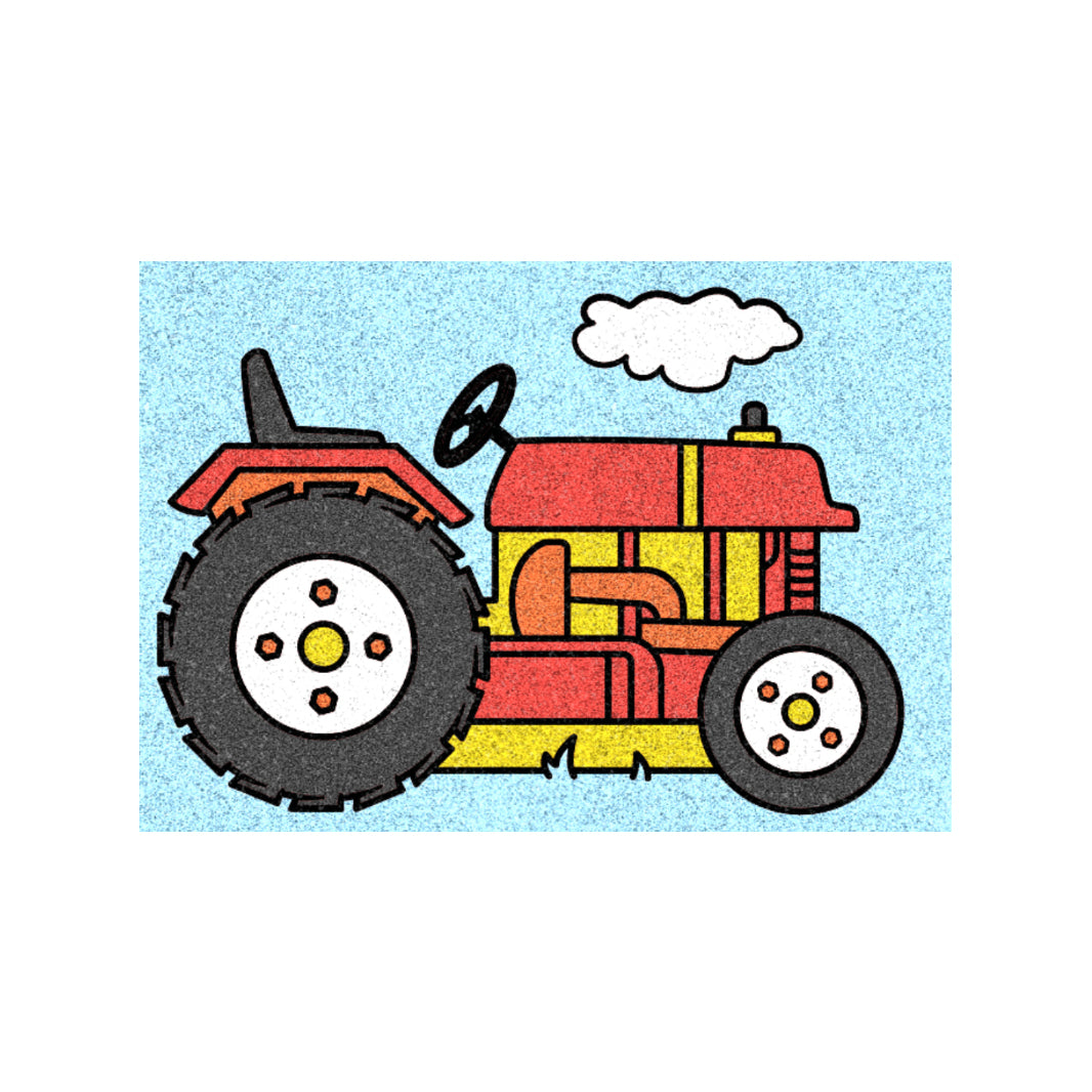Red Castle Creative Sand Set, Tiger and Tractor