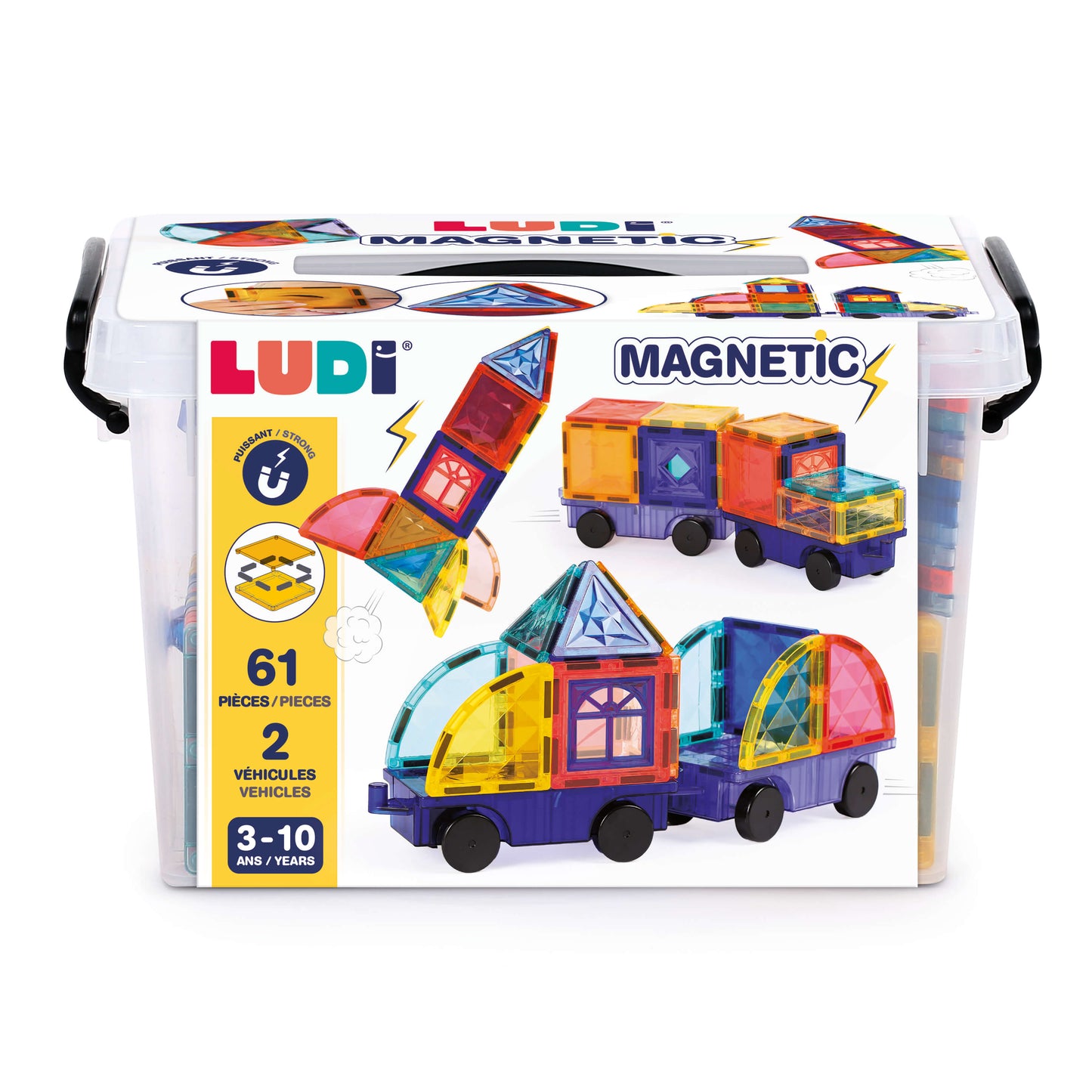 LUDI magnetinis konstruktorius su ratais