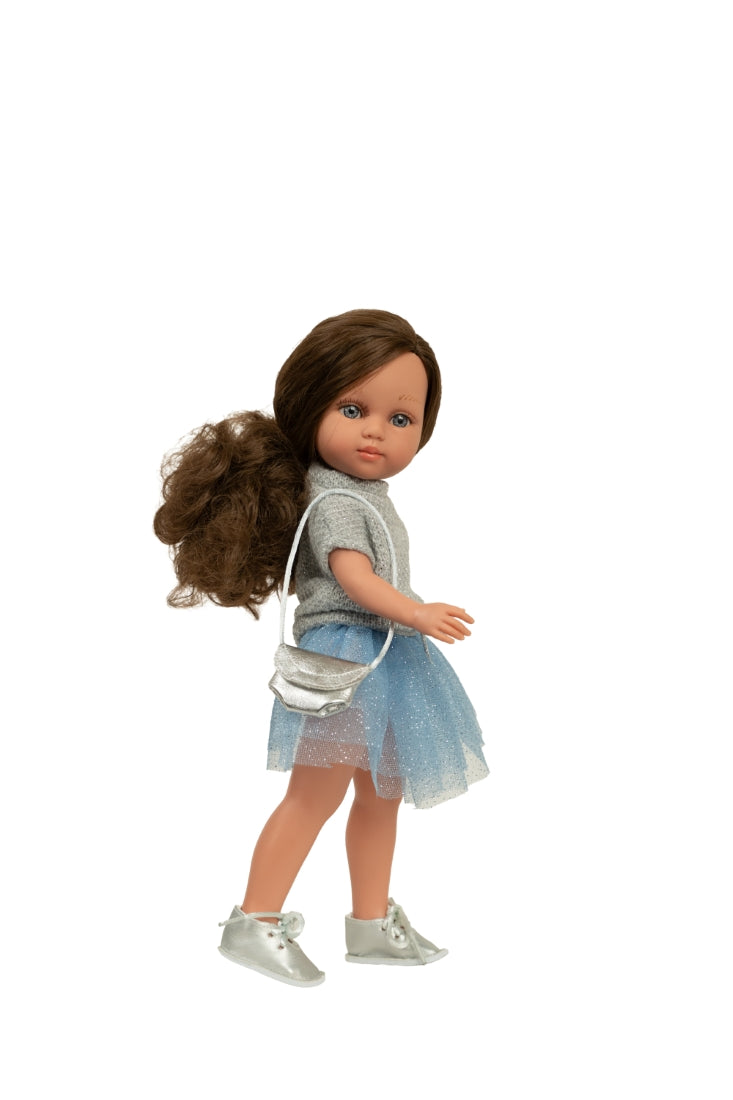 Arias lėlė mergaitė Carlota mėlynu sijonėliu, 36 cm