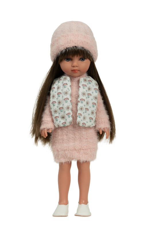 Arias lėlė mergaitė Carlota pūkuota suknele, 36 cm | ARIAS