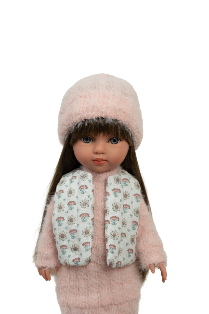 Arias lėlė mergaitė Carlota pūkuota suknele, 36 cm