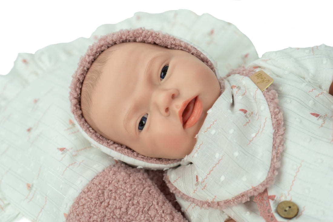 Arias silikoninė Reborn lėlė kūdikėlis, mergaitė 40 cm