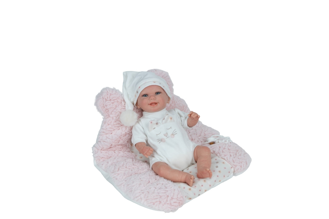 Arias Reborn lėlė kūdikėlis su miego pagalve, 35 cm