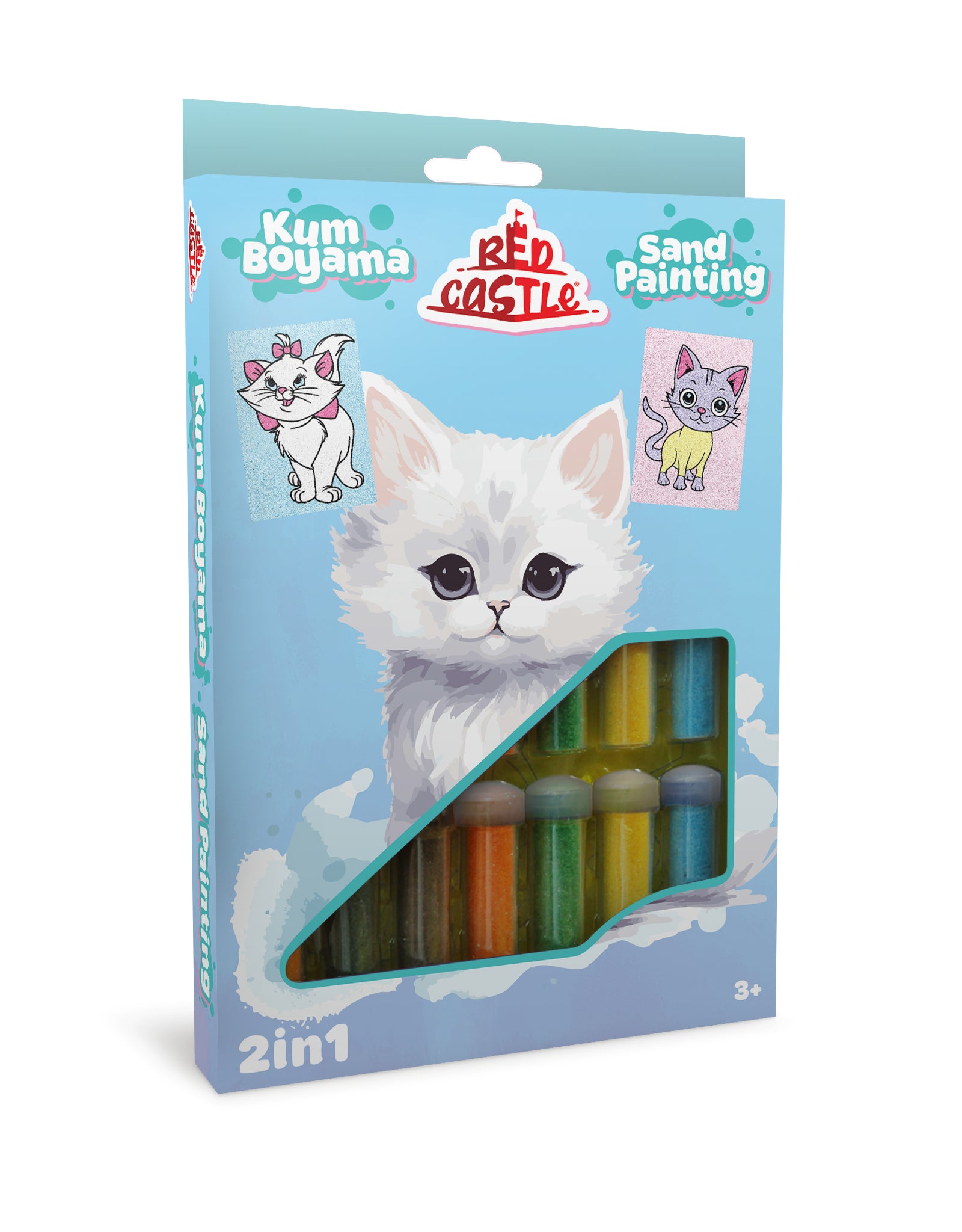 Red Castle kūrybinis smėlio rinkinys 2in1, Katytė | Red Castle