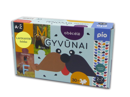 Lavinantis žaislas ABĖCĖLĖ gyvūnai, 2+
