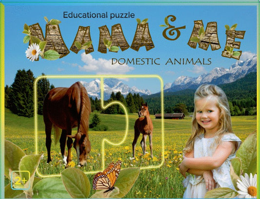 Lavinamoji dėlionė Mama ir aš, Naminiai gyvūnai, angl., 2+ | PIO