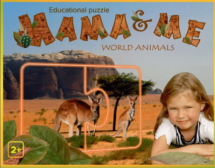 Lavinamoji dėlionė Mama & me, World animals , 2+ | PIO