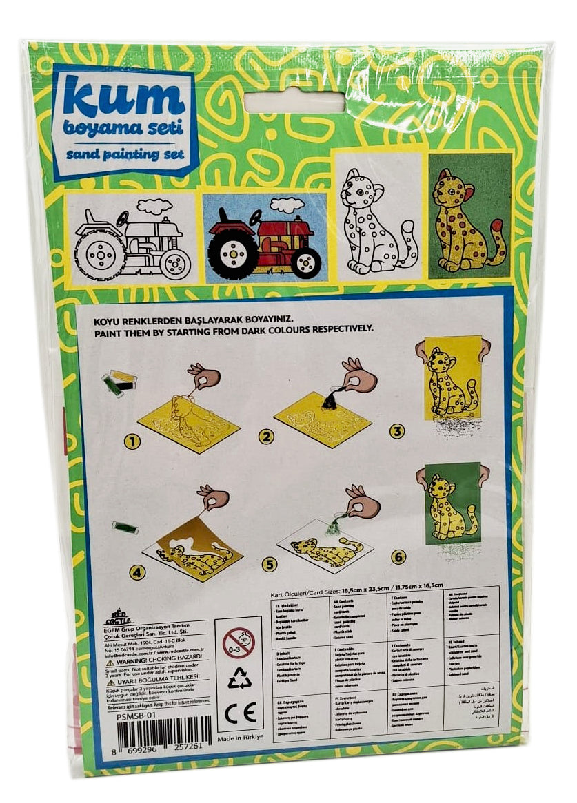 Red Castle Creative Sand Set, Tiger and Tractor