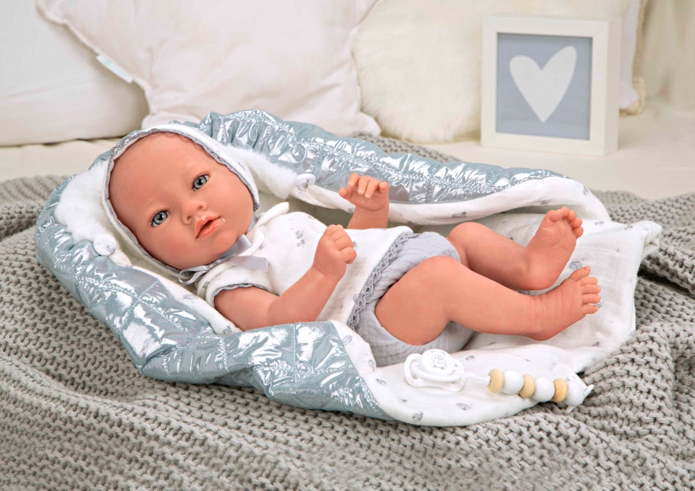 Reborn lėlytė su blizgiu pleduku, berniukas, 38 cm | ARIAS