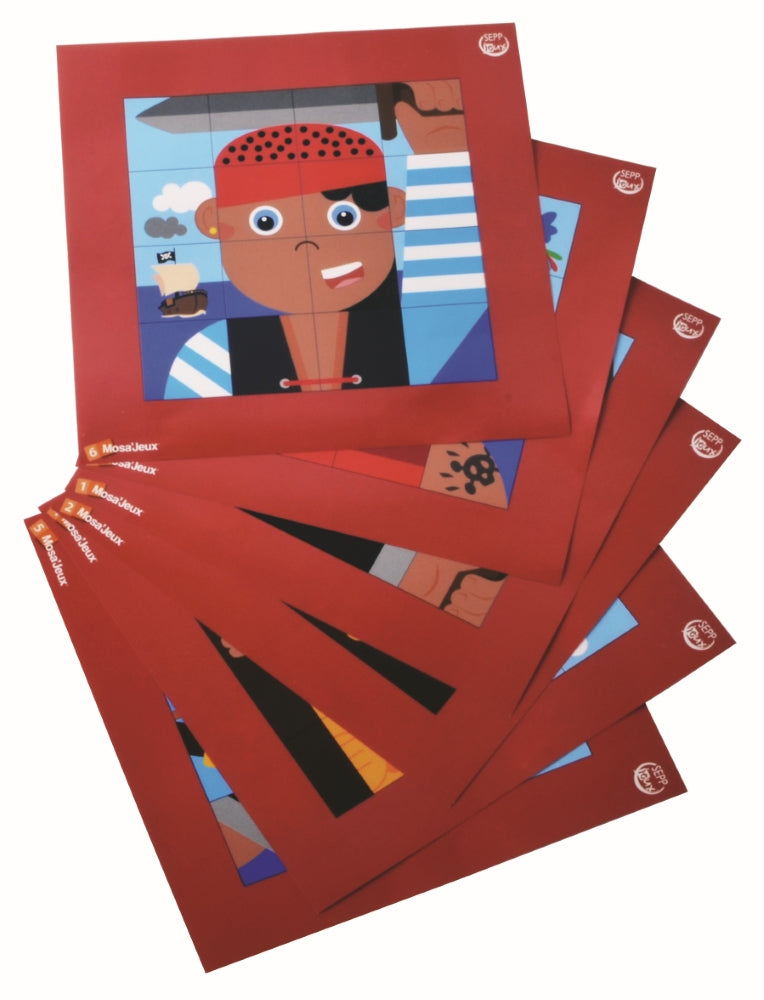 SEPP Magnetic Mosaic Set Pirates, for 6 Children