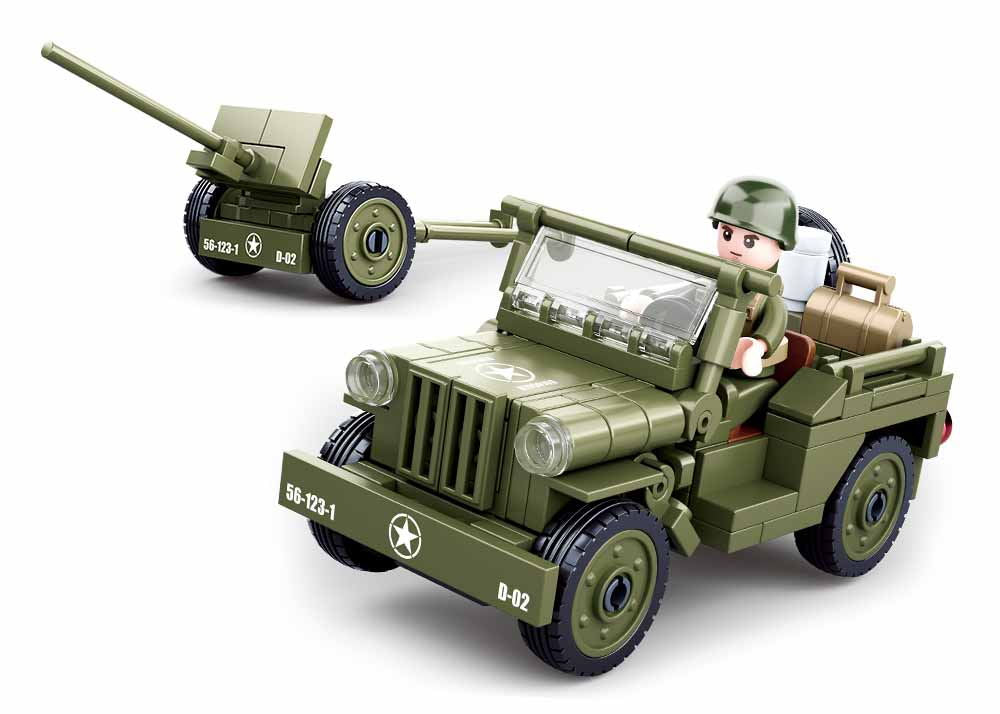 Sluban Constructor, Military vehicle with cannon, 143 pcs.