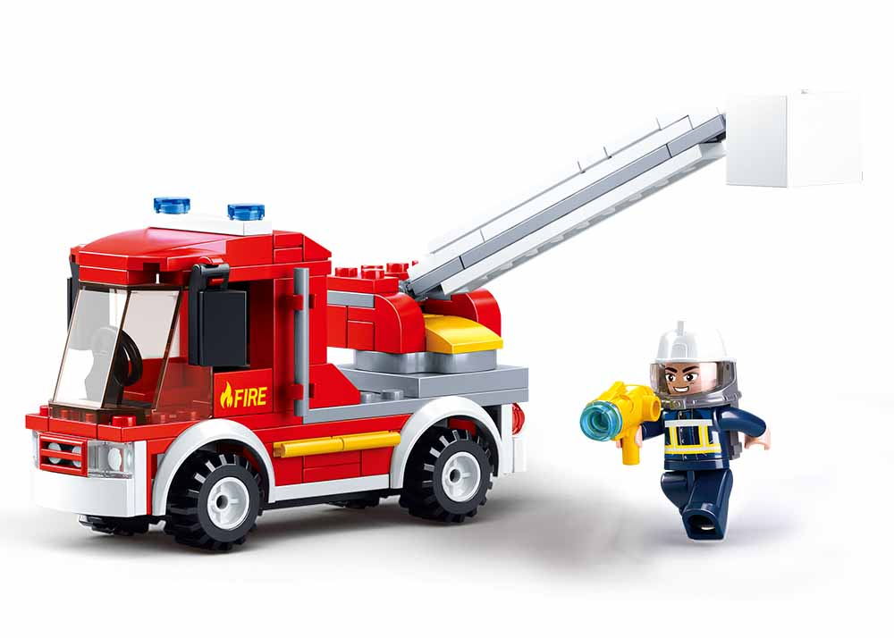 Sluban Building Blocks, Fire Rescue Small Vehicle, 136 pcs.