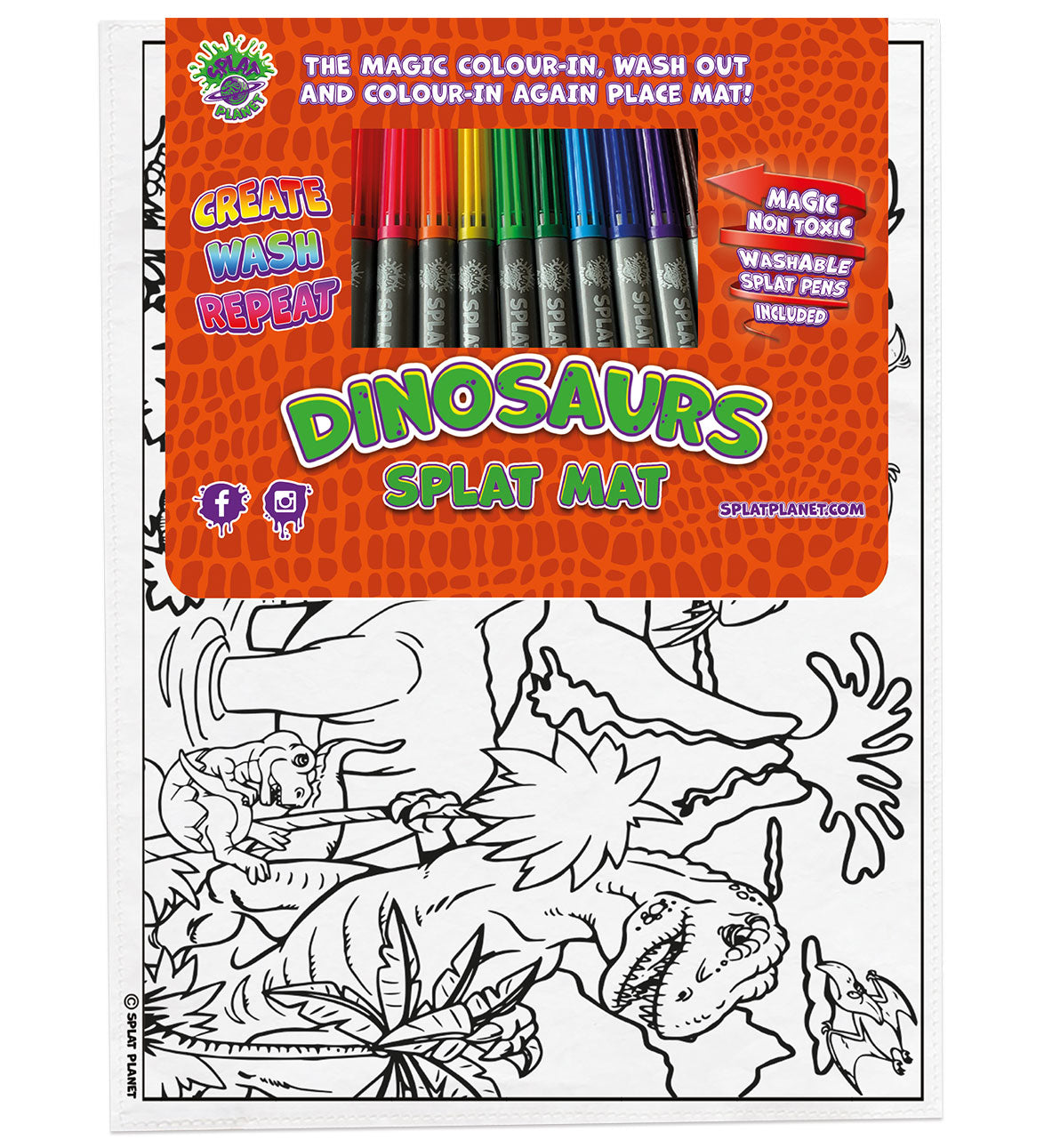 Spalvinimo kilimėlis DINOZAURAI