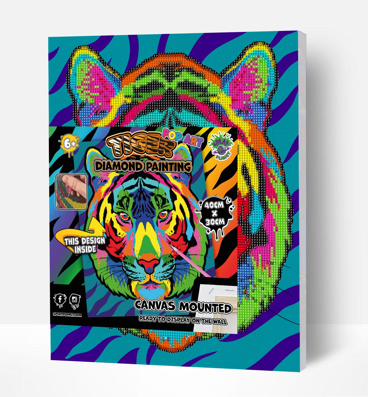 Splat Planet deimantinė dėlionė POP TIGRAS 30x40 cm