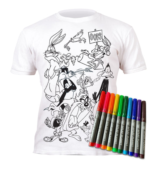 Splat Planet marškinėliai su flomasteriais Looney Tunes