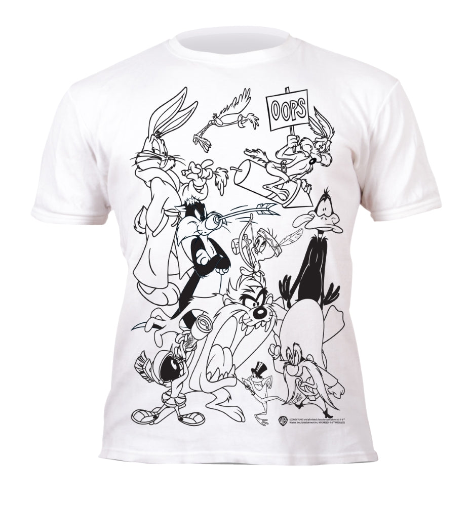 Splat Planet marškinėliai su flomasteriais Looney Tunes
