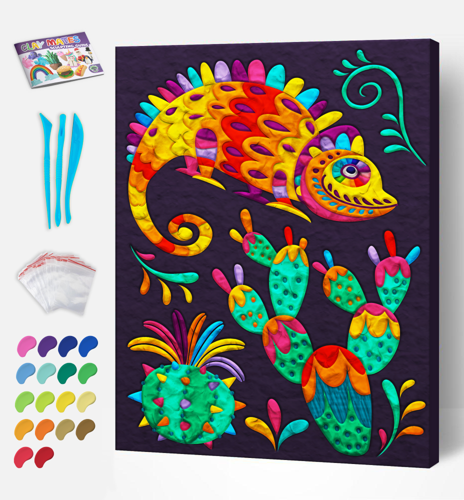 Splat Planet paveikslas iš modelino, Šventė 30x40cm
