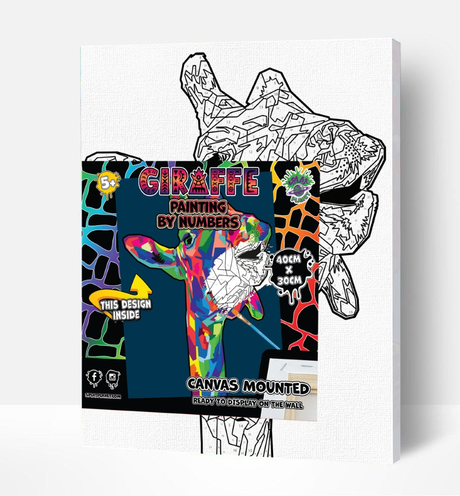Splat Planet tapyba pagal skaičius, ŽIRAFA 30x40 cm