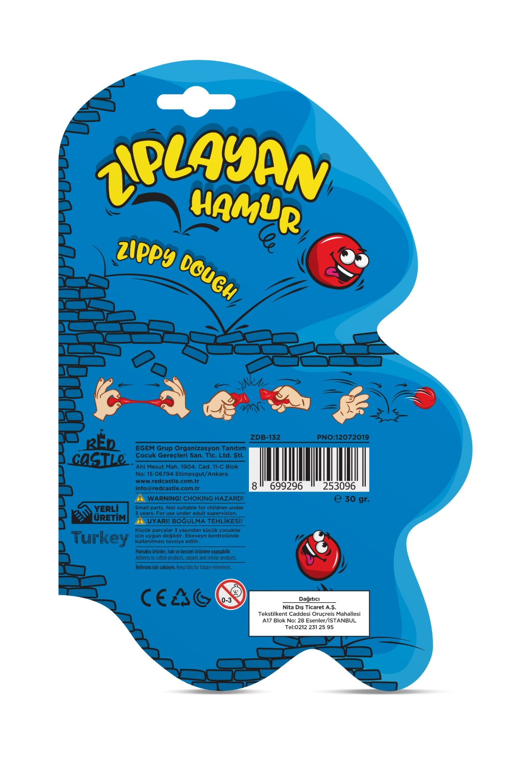 Red Castle jumping modeling clay, red 30 g